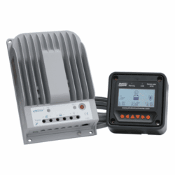 High efficiency 20A MPPT solar charge controller with LCD display and 5m cable for solar panels up to 260W (12V) / 520W (24V) up to 150V