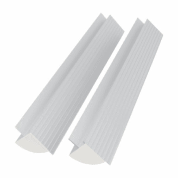 Set of 2 x 67cm aluminium solar panel mounting brackets/spoilers for fitting solar panels to motorhomes, caravans, boats or roofs