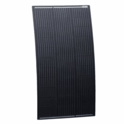 100W Black Semi-Flexible Fibreglass Solar Panel With round rear junction box and 3m cable, Durable Etfe Coating