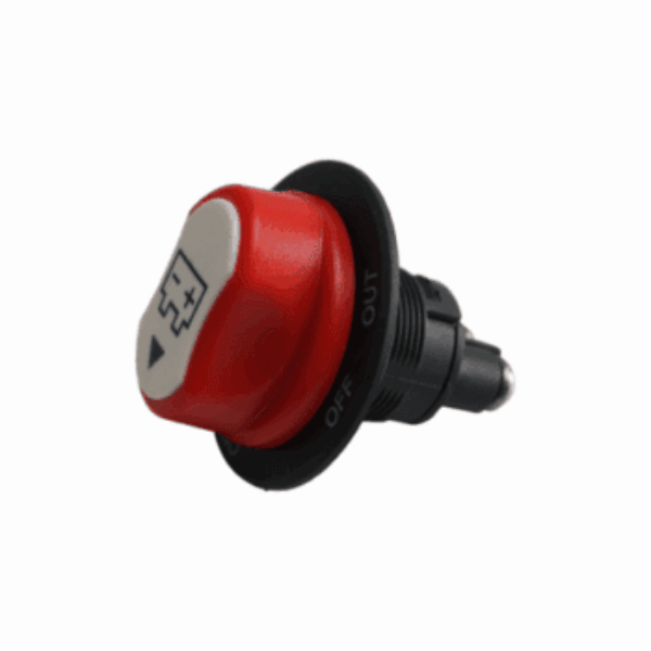 50A 12V/24V/48V panel mount battery isolator switch with M4 terminals