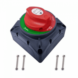 600A 12V/24V/48V surface and panel mount battery isolator switch with M12 terminals