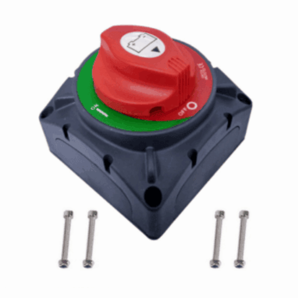 600A 12V/24V/48V surface and panel mount battery isolator switch with M12 terminals