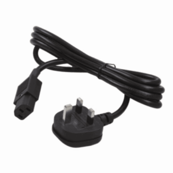 Victron mains AC power cord with a UK 3-pin socket for IP43 chargers