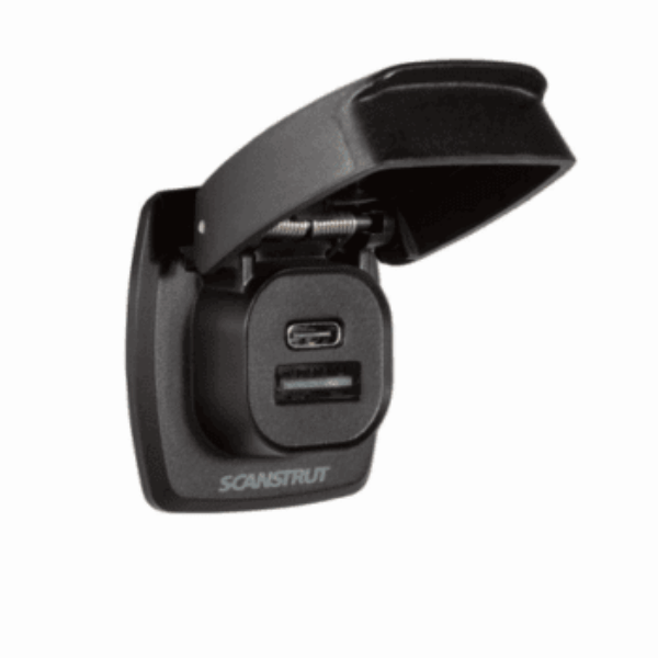 Scanstrut SC-USB-F4 Flip Pro Plus Fast Charging USB-A and USB-C Socket – 12V/24V Marine & RV Waterproof Fast Charger