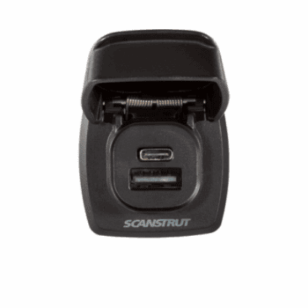 Scanstrut SC-USB-F4 Flip Pro Plus Fast Charging USB-A and USB-C Socket – 12V/24V Marine & RV Waterproof Fast Charger