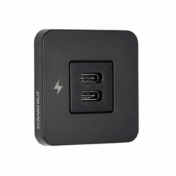 Scanstrut SC-TILE-20 Dual USB-C Interiors Charging Socket 12V/24V - Black Bezel