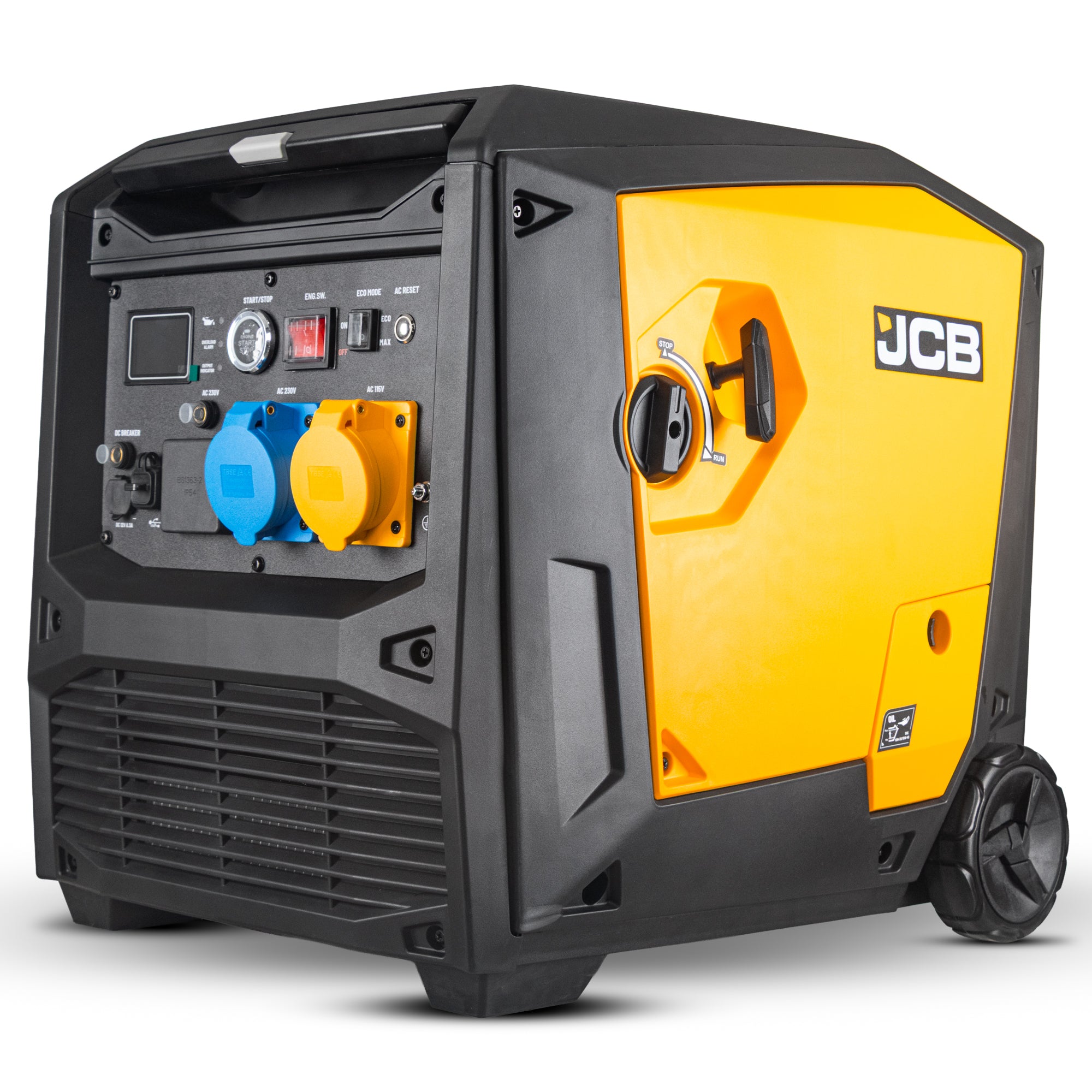 JCB 7.6kW / 3.8kW Dual-Voltage Inverter Generator, Remote Start | JCB-IG8500DVE