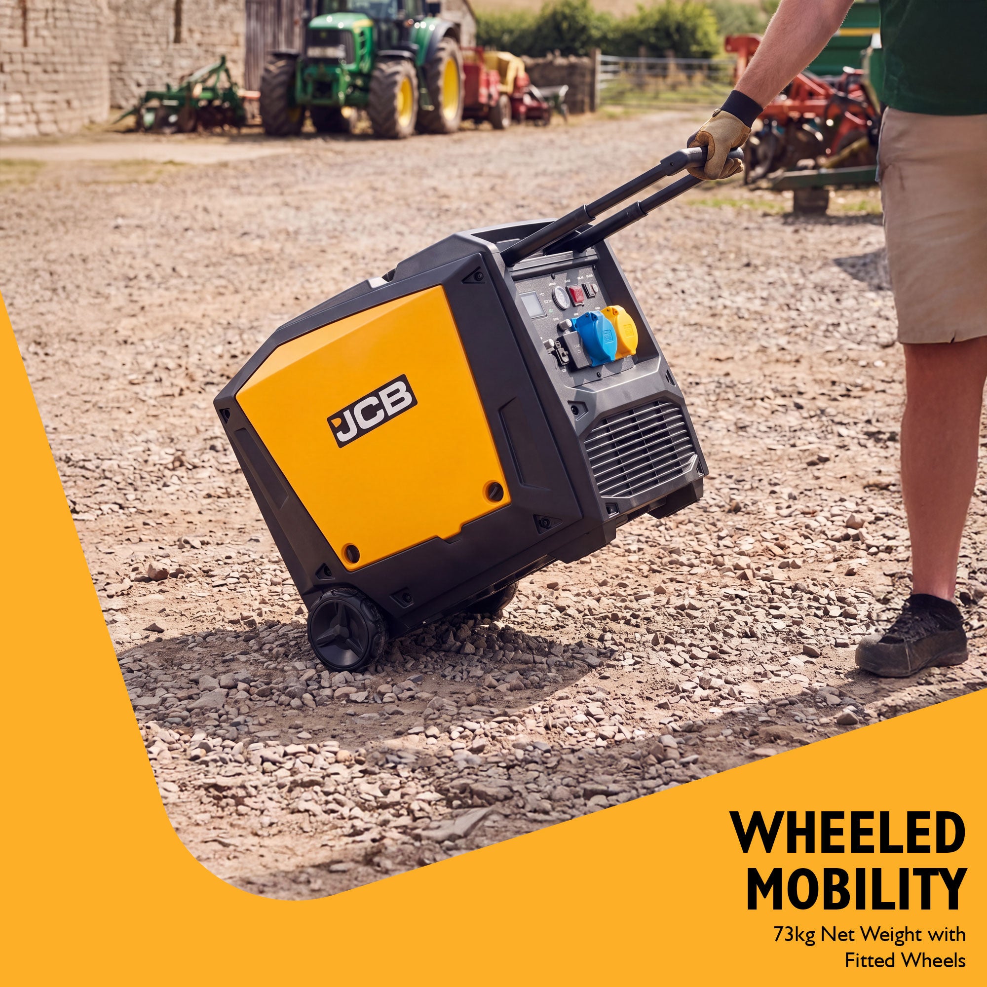 JCB 7.6kW / 3.8kW Dual-Voltage Inverter Generator, Remote Start | JCB-IG8500DVE - Image 6