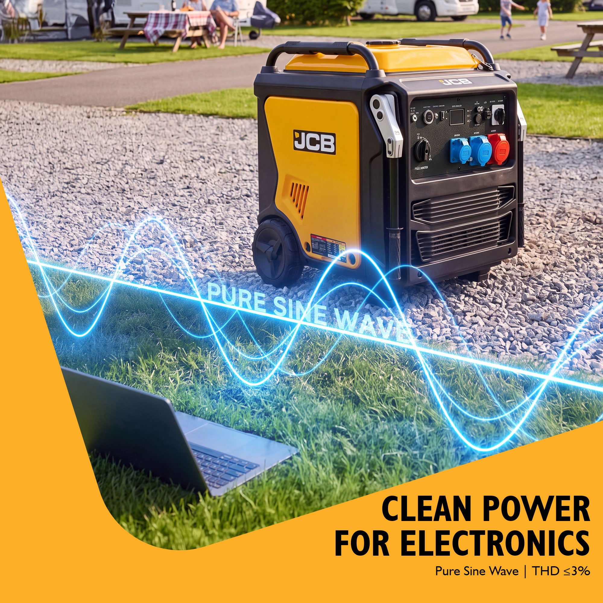 JCB 11kW Three-Phase Inverter Generator, 400V / 230V, Remote Start | JCB-IG12000DVE-3 - Image 3