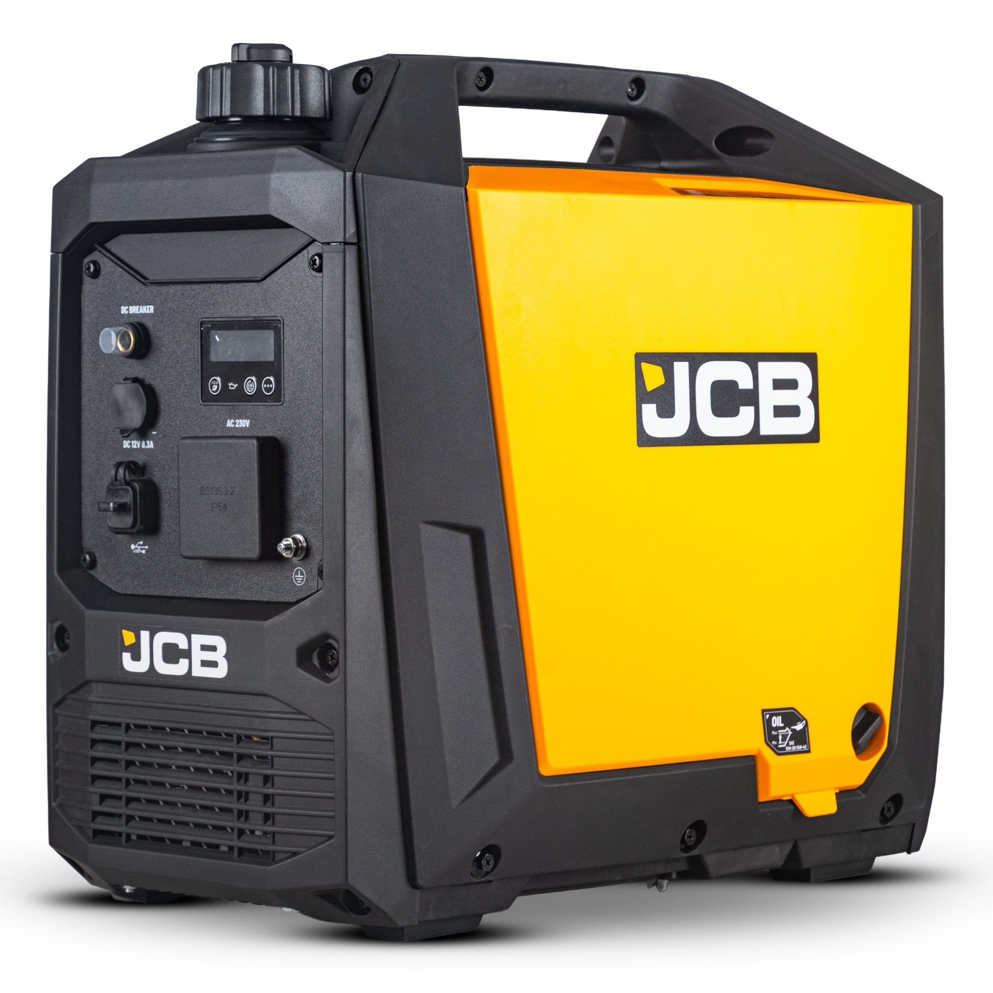 JCB 2kW Inverter Generator, Pure Sine Wave, Recoil Start | JCB-IG2000