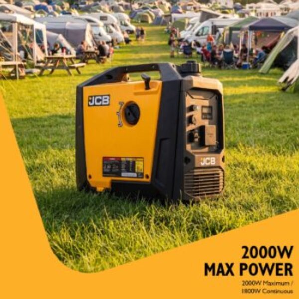 JCB 2kW Inverter Generator, Pure Sine Wave, Recoil Start | JCB-IG2000
