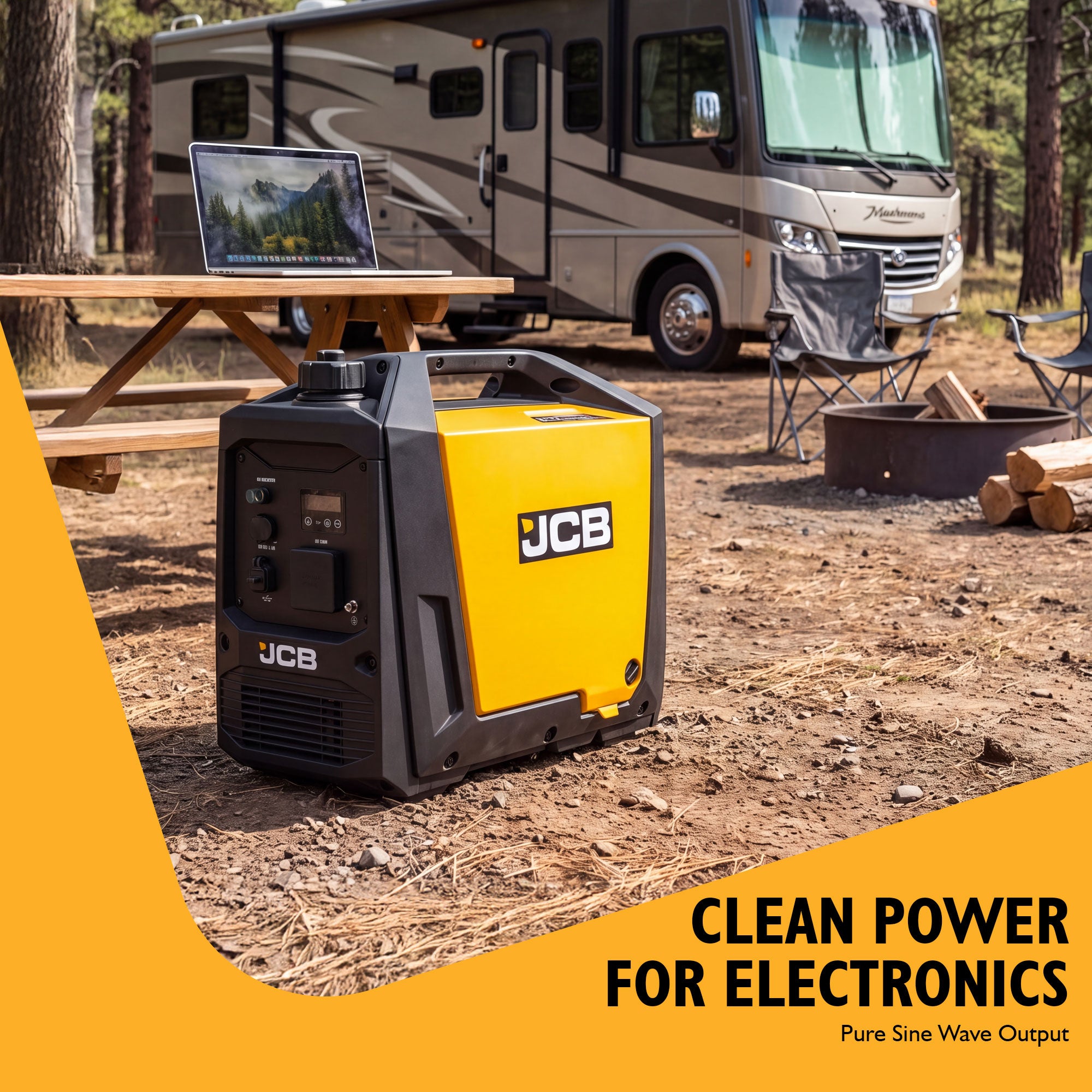 JCB 2kW Inverter Generator, Pure Sine Wave, Recoil Start | JCB-IG2000 - Image 5