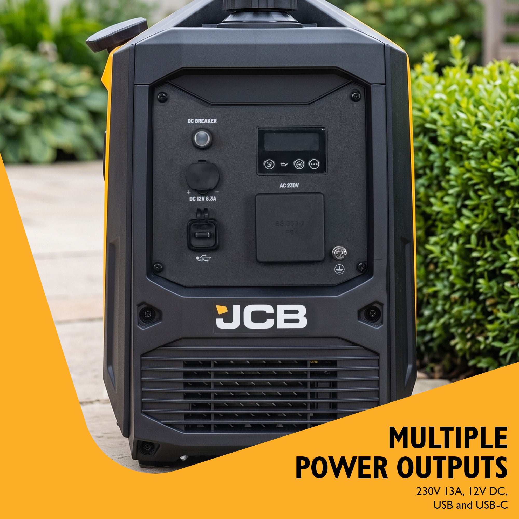 JCB 2kW Inverter Generator, Pure Sine Wave, Recoil Start | JCB-IG2000 - Image 6