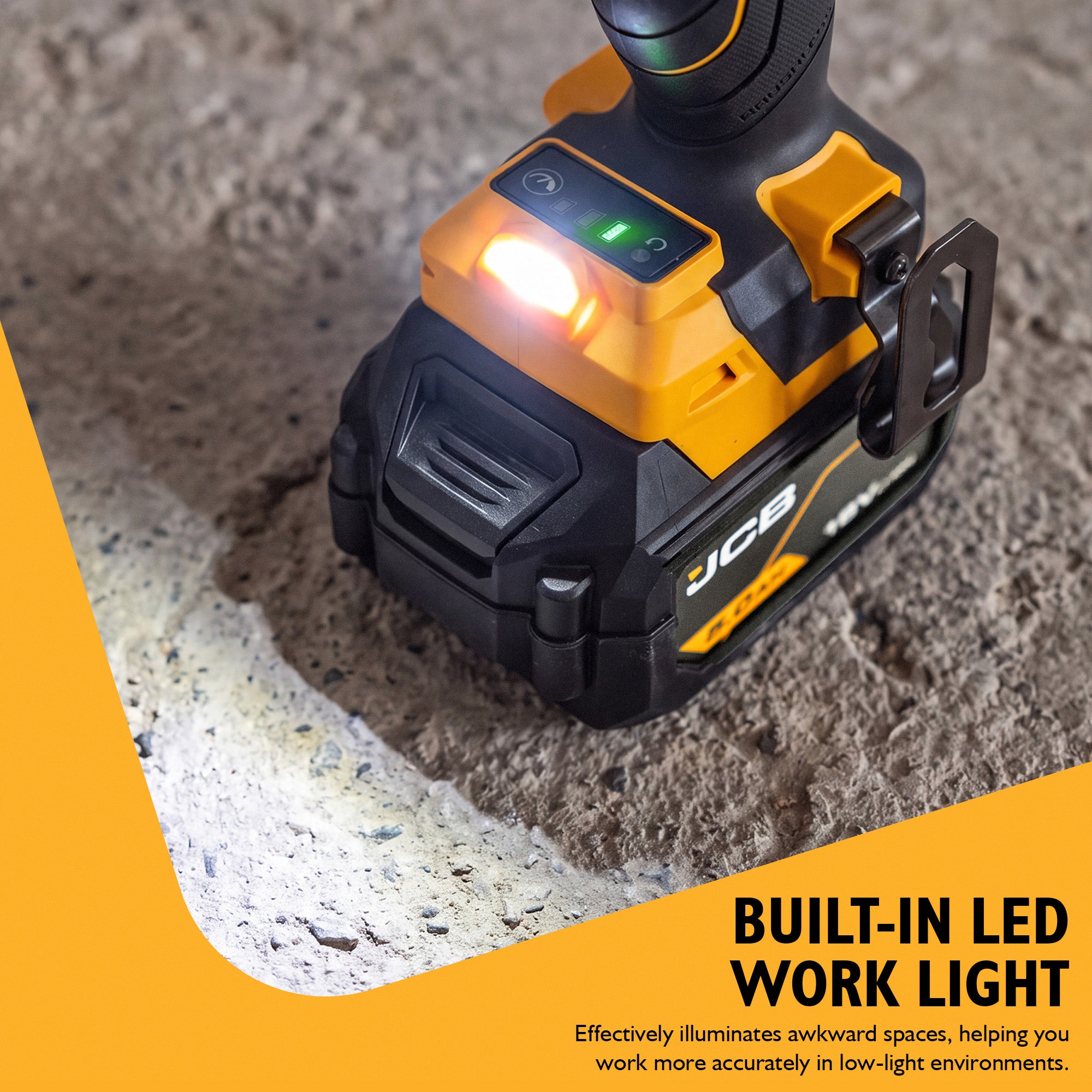 JCB 18V Brushless 3/4" Impact Wrench, 2,000Nm Breakaway, Body Only | JCB-18PIW-2000 - Image 5