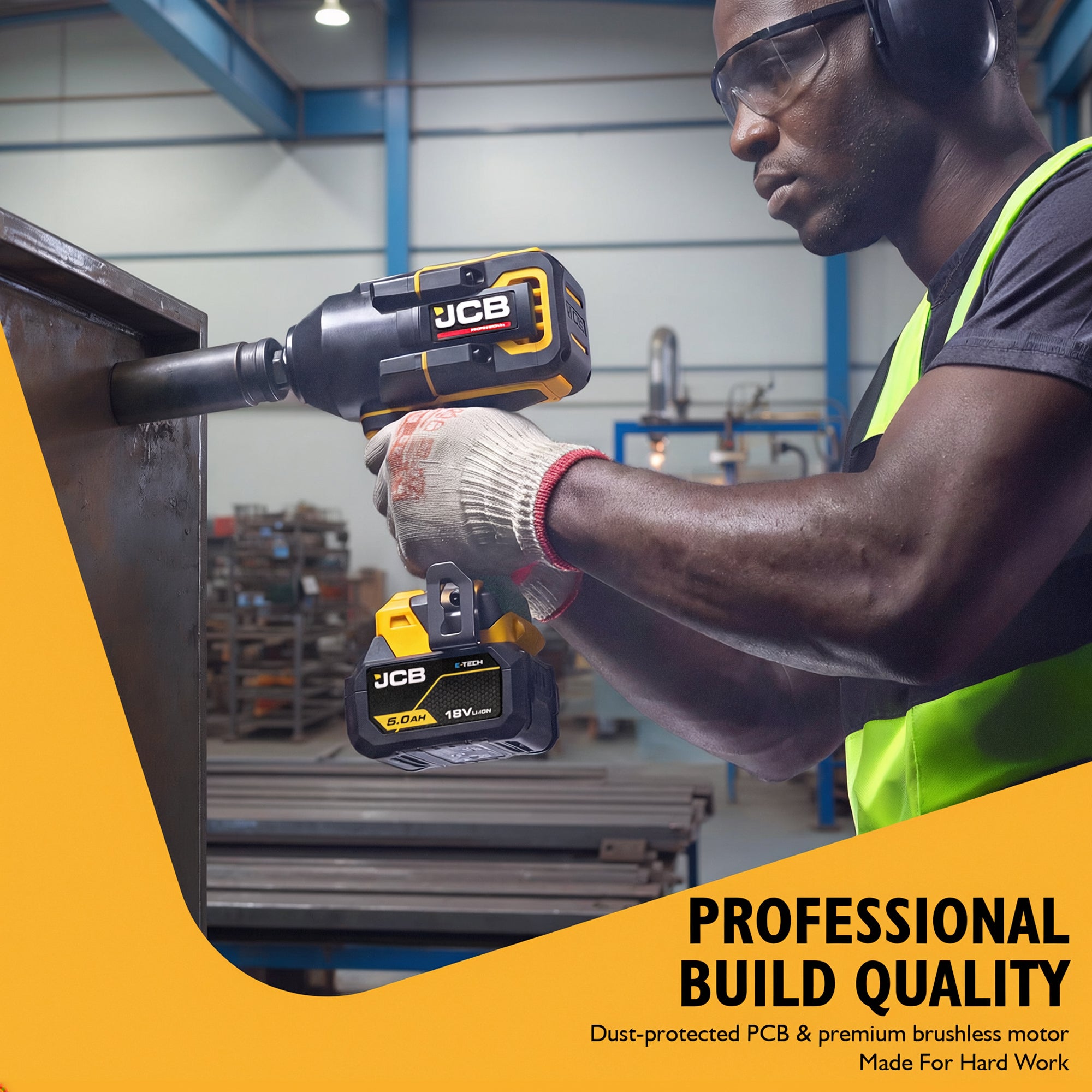 JCB 18V Brushless 3/4" Impact Wrench, 2,000Nm Breakaway, Body Only | JCB-18PIW-2000 - Image 3