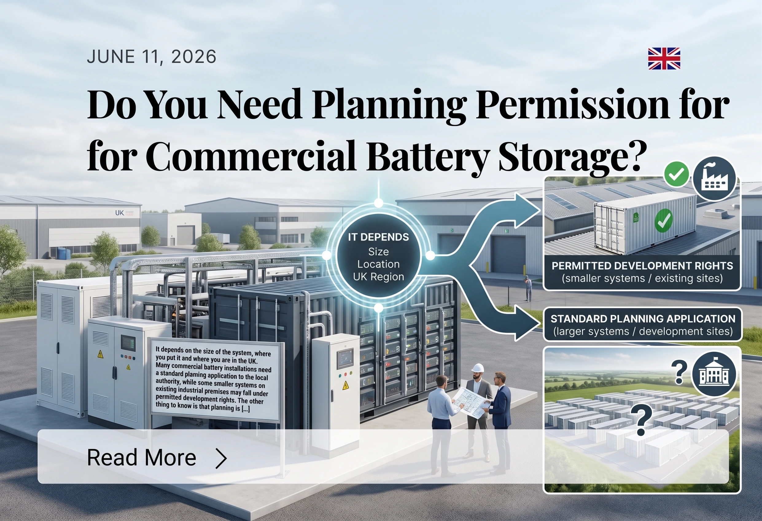 Do You Need Planning Permission for Commercial Battery Storage