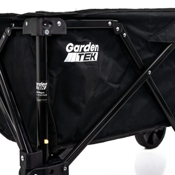 GardenTek Folding Trolley On Wheels, Garden Trolley 120kg Load 135L Capacity | GTW220