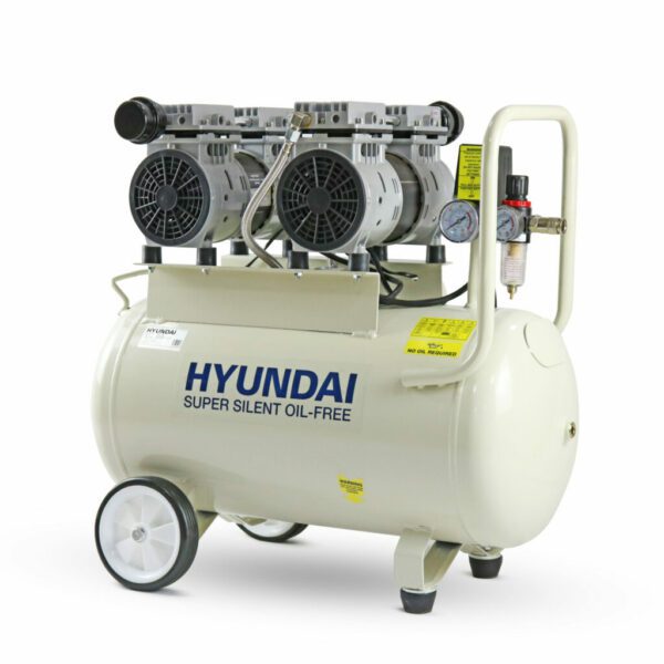 Hyundai HY27550X 50 Litre Air Compressor, 11CFM/100psi, Oil Free, Low Noise, Electric 2hp