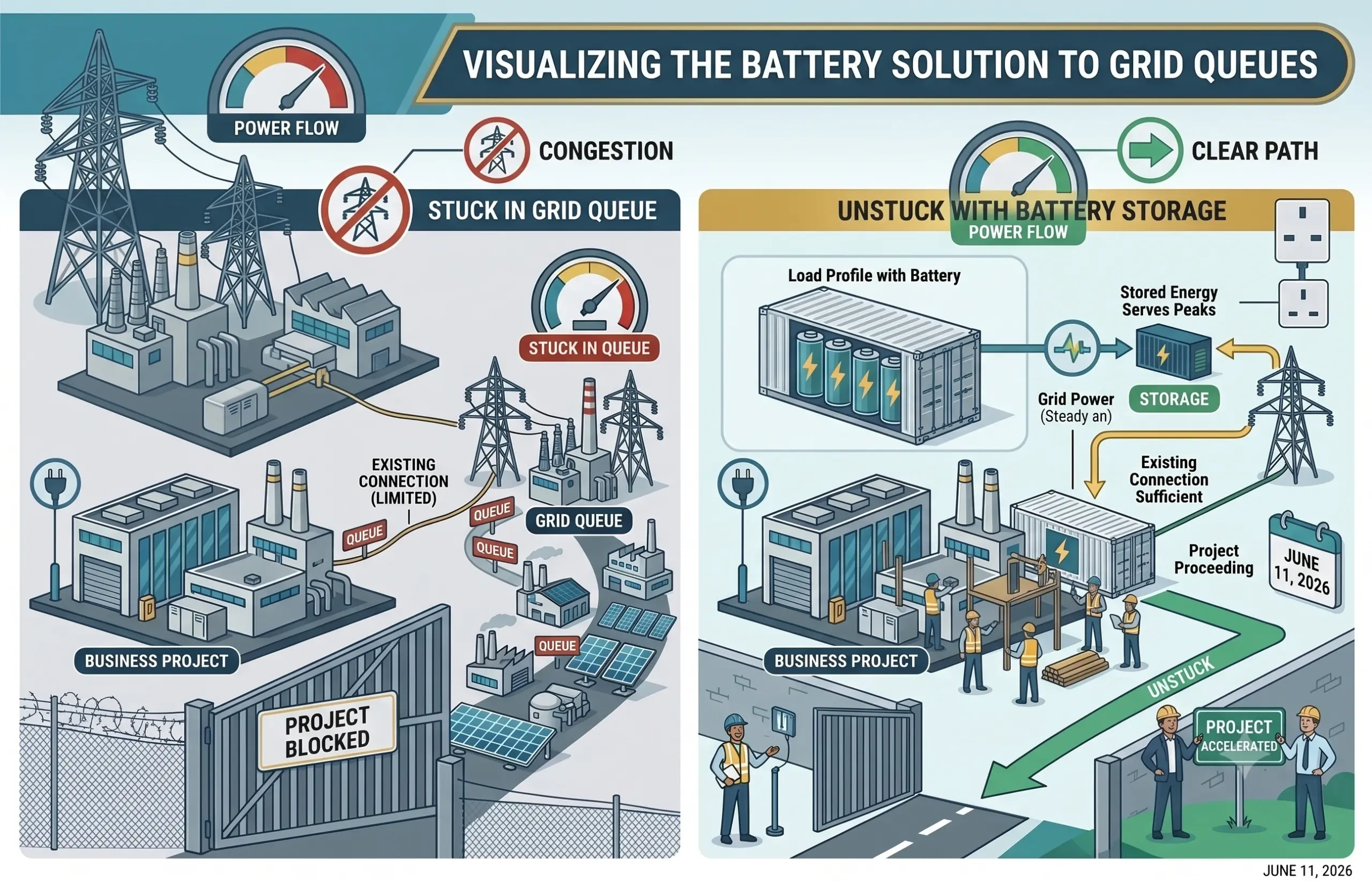 How Battery Storage Gets You Past the Grid Connection Queue
