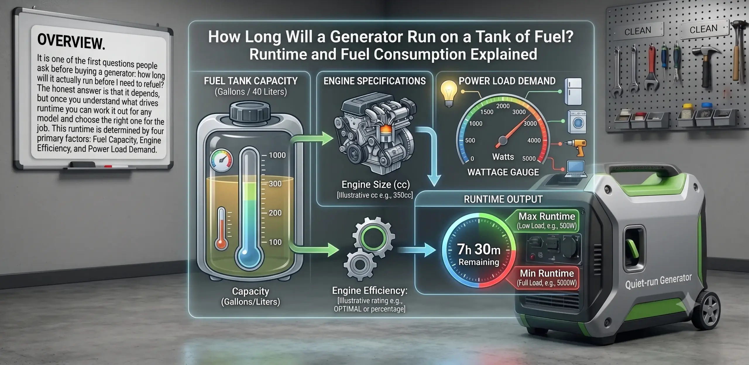 How Long Will a Generator Run on a Tank of Fuel_ Runtime and Fuel Consumption Explained