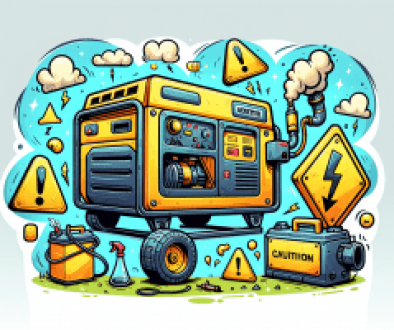 Illustration of a diesel generator with a warning sign indicating it won't start, highlighting common reasons for failure.