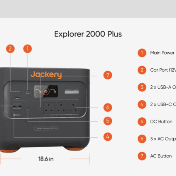 Jackery Explorer 2000 Plus + 2X Jackery Battery Pack 2000 Plus