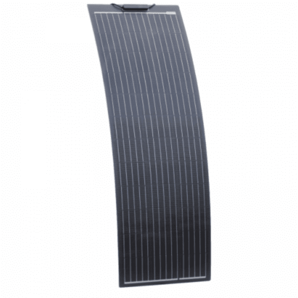 130W Black Reinforced Narrow Semi-Flexible Solar Panel With A Durable Etfe Coating