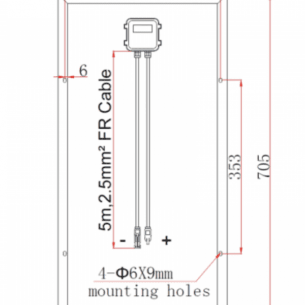 80W (40W+40W) Solar Panels With 2 X 5M Cable