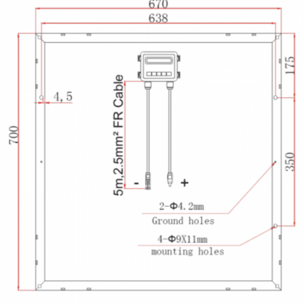 160W (80W+80W) Solar Panels With 2 X 5M Cable
