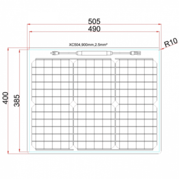 30W Reinforced Semi-Flexible Solar Panel With A Durable Etfe Coating – Arflx-30M