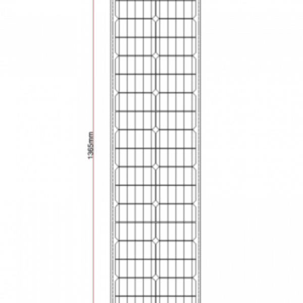 80W Reinforced Narrow Semi-Flexible Solar Panel With A Durable Etfe Coating – Arflxnr-80M