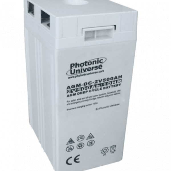 12V 500Ah Agm Deep Cycle Battery Bank (6 X 2V Batteries) For Large Power Systems And Energy Storage