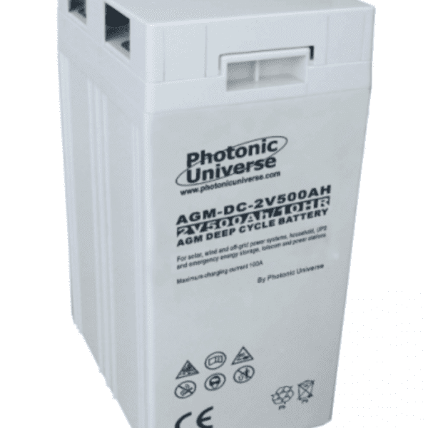 24V 500Ah Agm Deep Cycle Battery Bank (12 X 2V Batteries) For Large Power Systems And Energy Storage