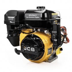 JCB 15hp 25.4mm 1” Petrol Engine, 457cc, 4 Stroke, OHV, Electric Start Horizontal Shaft | JCB-E460PE