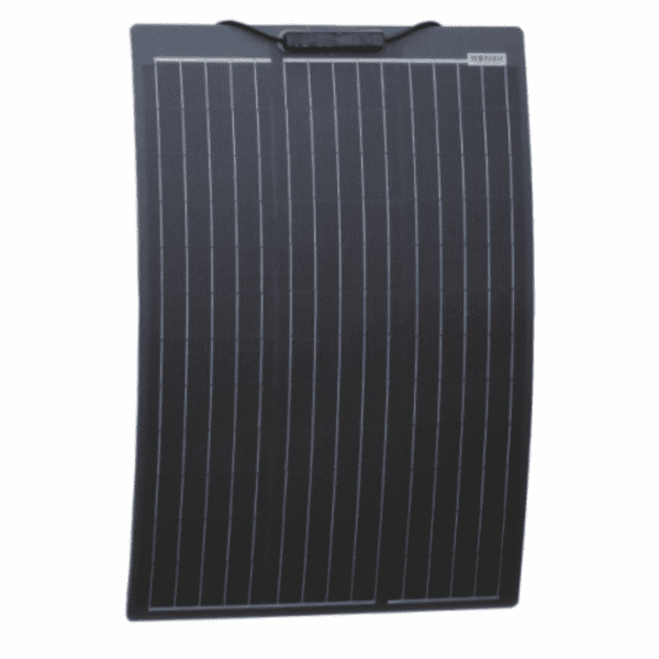 60w black semi-flexible fibreglass solar panel with durable etfe coating