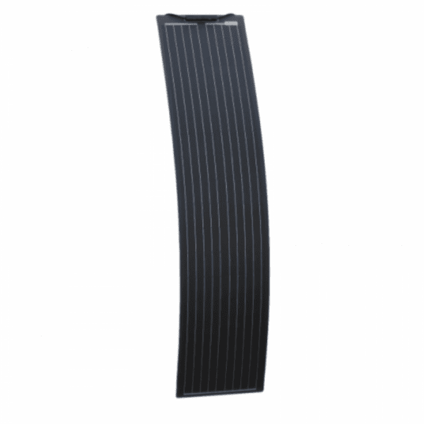100w black ultra-narrow semi-flexible fibreglass solar panel with durable etfe coating