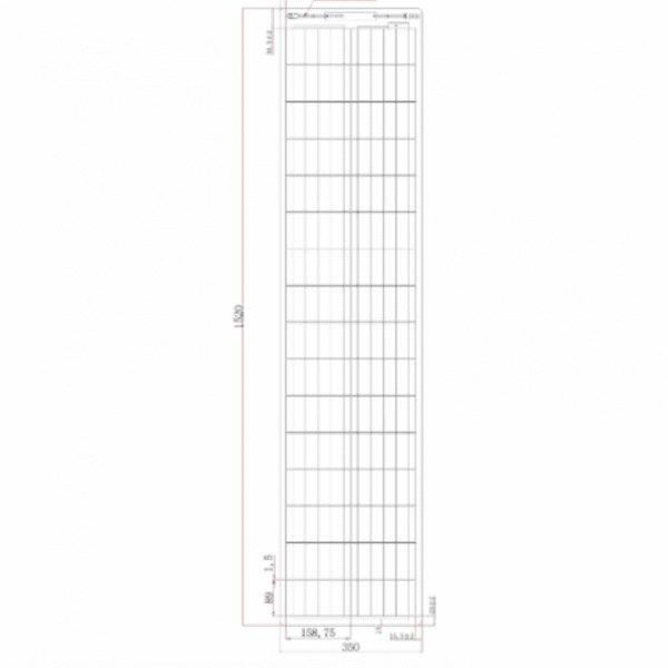 100w black ultra-narrow semi-flexible fibreglass solar panel with durable etfe coating