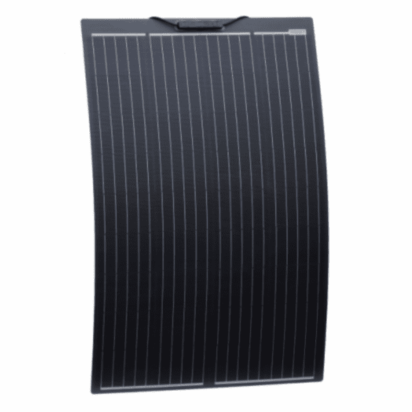 120w black semi-flexible fibreglass solar panel with durable etfe coating