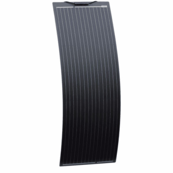 130w black narrow semi-flexible fibreglass solar panel with durable etfe coating
