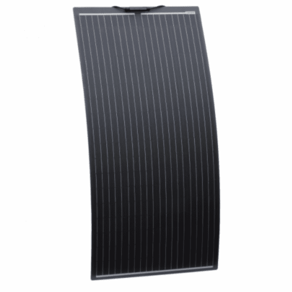 160w black semi-flexible fibreglass solar panel with durable etfe coating