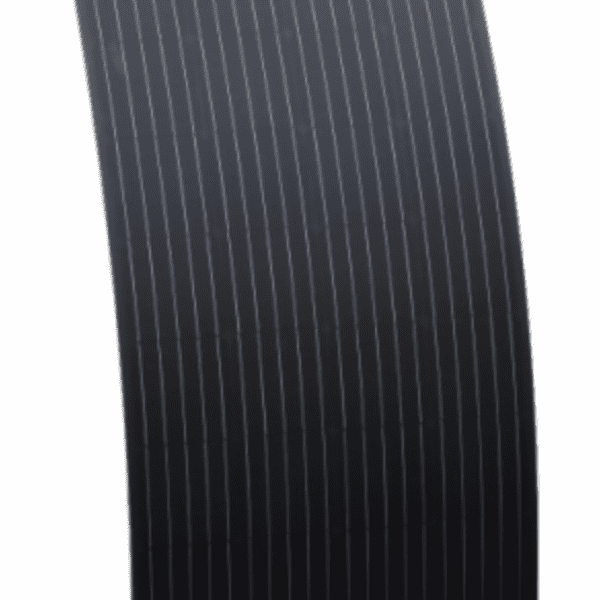 180w black semi-flexible fibreglass solar panel with round rear junction box and 3m cable, with durable etfe coating