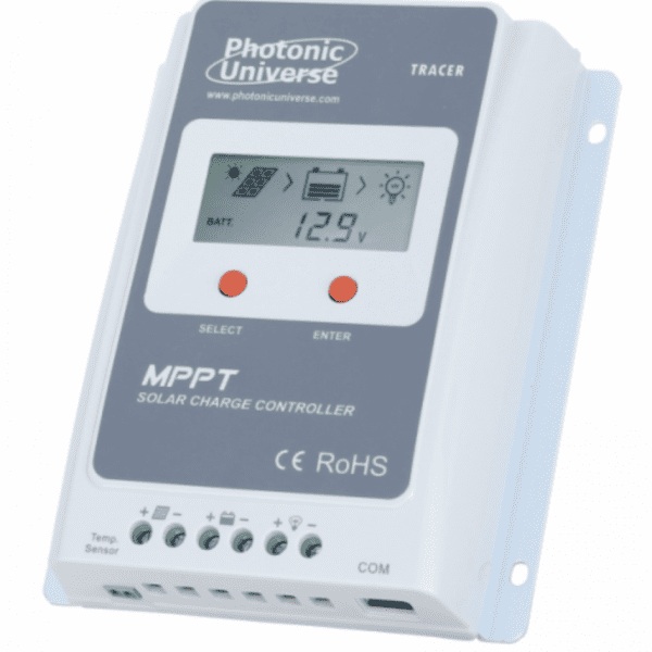 high efficiency 10a mppt solar charge controller for solar panels up to 130w (12v) / 260w (24v) up to 100v