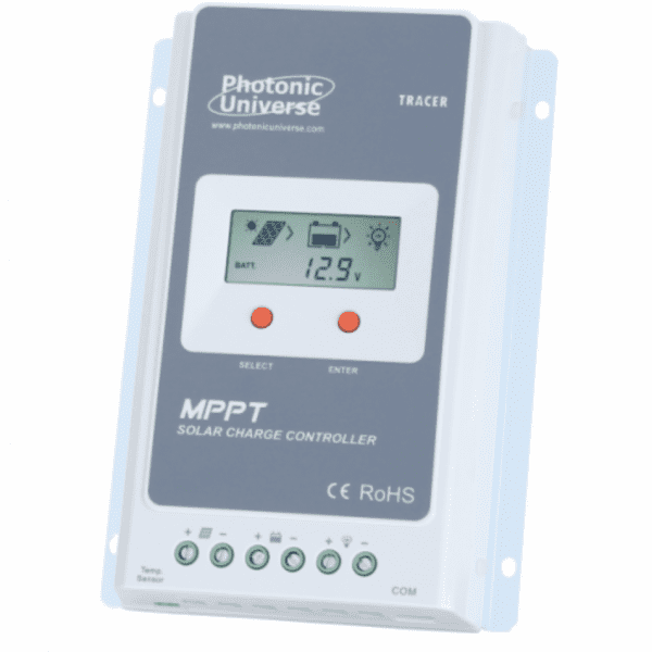 high efficiency 20a mppt solar charge controller for solar panels up to 260w (12v) / 520w (24v) up to 100v