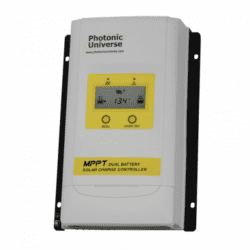 high efficiency 30a dual battery mppt solar charge controller with lcd display for solar panels up to 390w (12v battery system) / 780w (24v battery system)