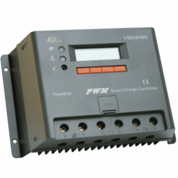 60a solar panel charge controller / regulator with lcd display and advanced programmable features for 12/24v battery systems