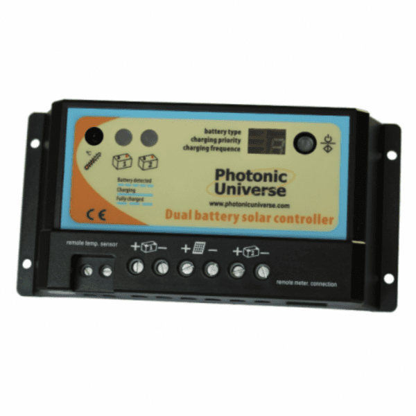 20a dual battery solar charge controller / regulator for 12v / 24v batteries