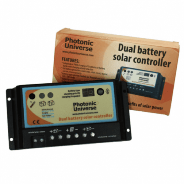 20a dual battery solar charge controller / regulator for 12v / 24v batteries