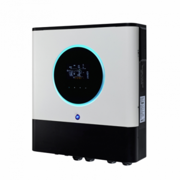 iconica 11000w 48v hybrid pure sine wave inverter with combined 11000w dual-input solar mppt controller, 150a solar charging current, 150a mains battery charger, dual ac inputs, parallel capability and inbuilt wi-fi mobile monitoring (no battery required)