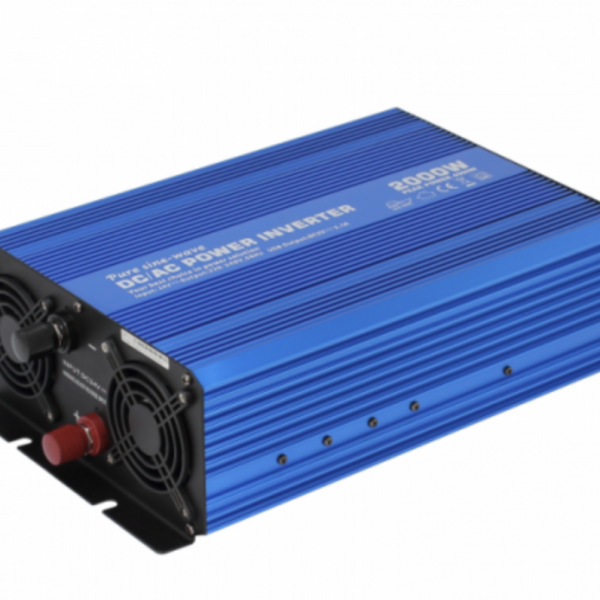 2000w 24v pure sine wave power inverter 230v ac output (uk sockets)