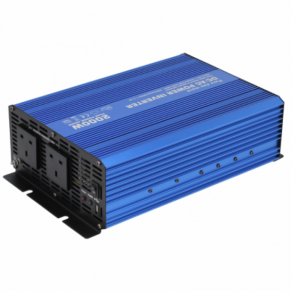 2000w 24v pure sine wave power inverter 230v ac output (uk sockets)